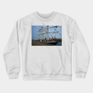 Tall Ship on River Blyth Crewneck Sweatshirt